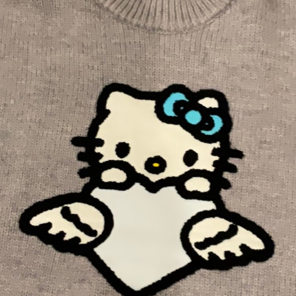 Hello Kitty Gray Sweater - Crew Neck